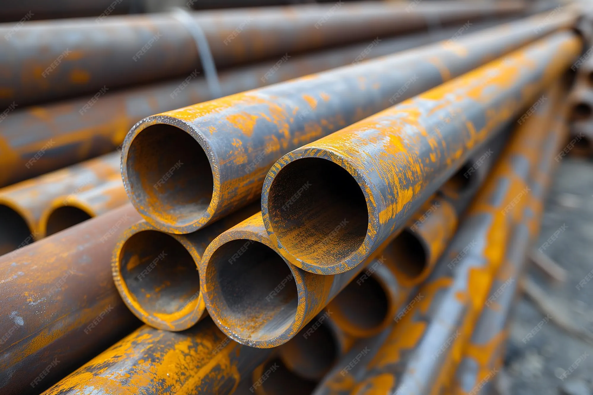 stack-steel-pipes-with-word-rust